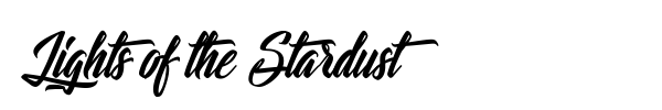 Lights of the Stardust font preview